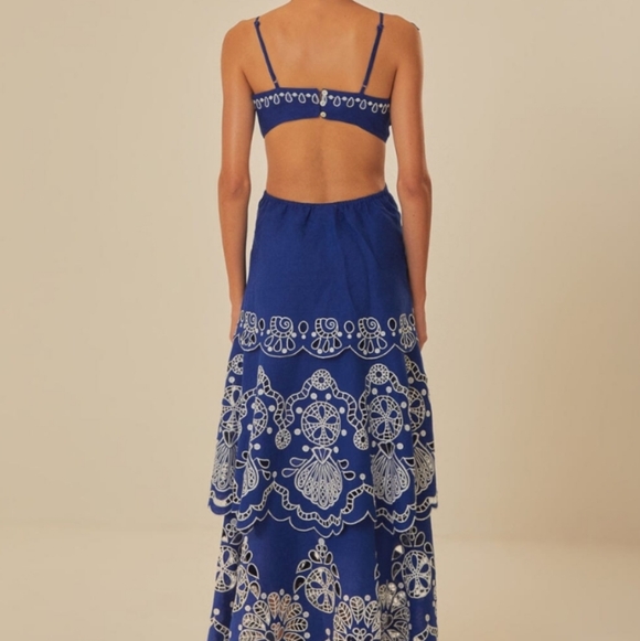 FARM Rio Navy and White Backless Dress - Picture 3 of 9